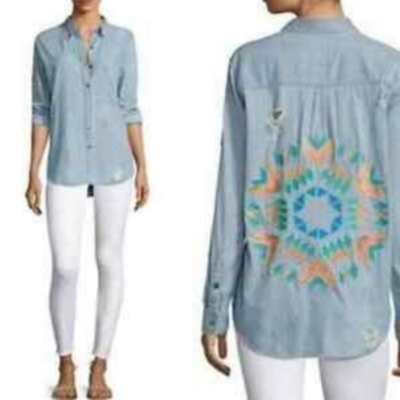 Rails chambray Jean shirt shacket size small - Picture 2 of 7